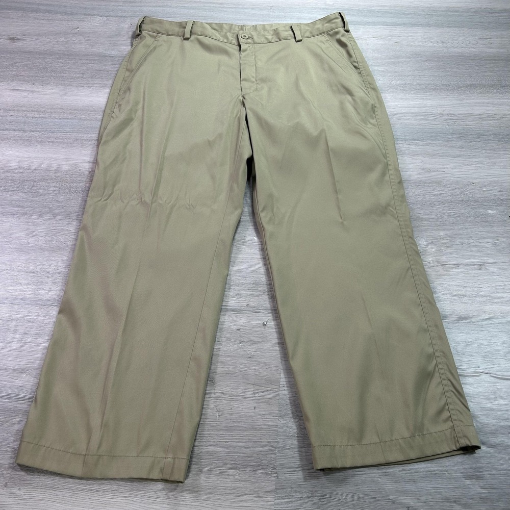 Nike Golf Pants Mens 36x26 Khaki Dri-FIT‎ Performance Flat Front Stretch